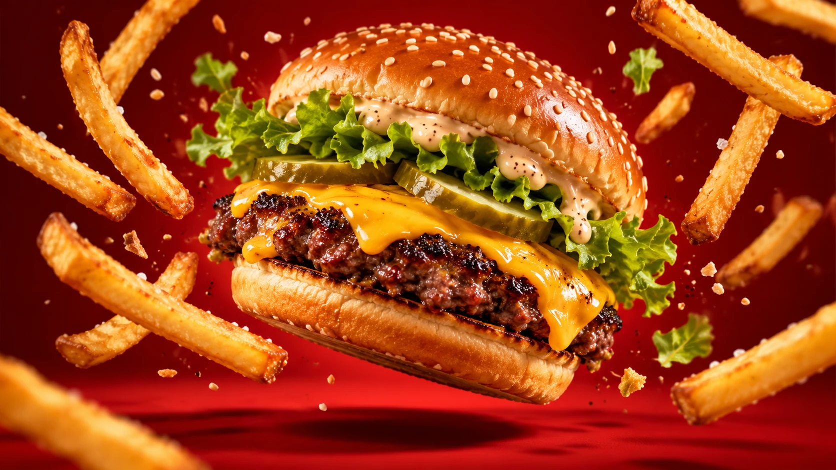 Bold food advertising artwork